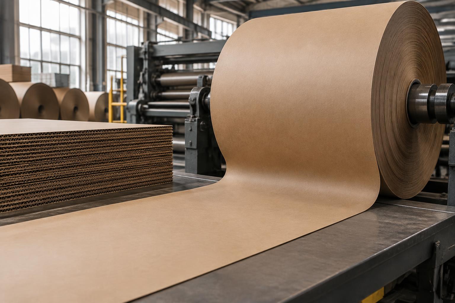 Kraft paper roll and corrugated sheets
